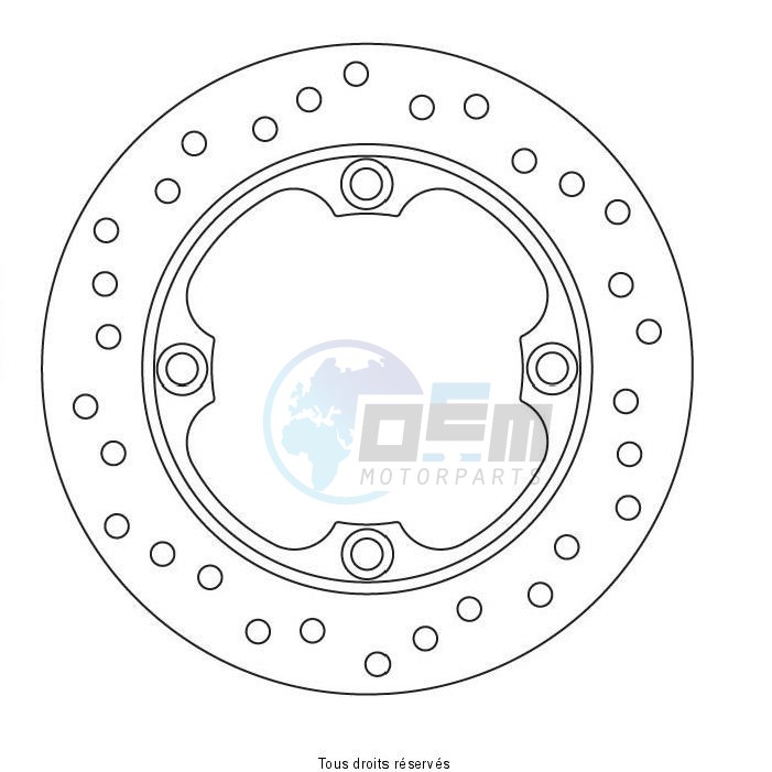 Product image: Sifam - DIS1267W - Brake Disc Honda Ø220x125x105  Mounting holes 4xØ10,5 Disk Thickness 4  0