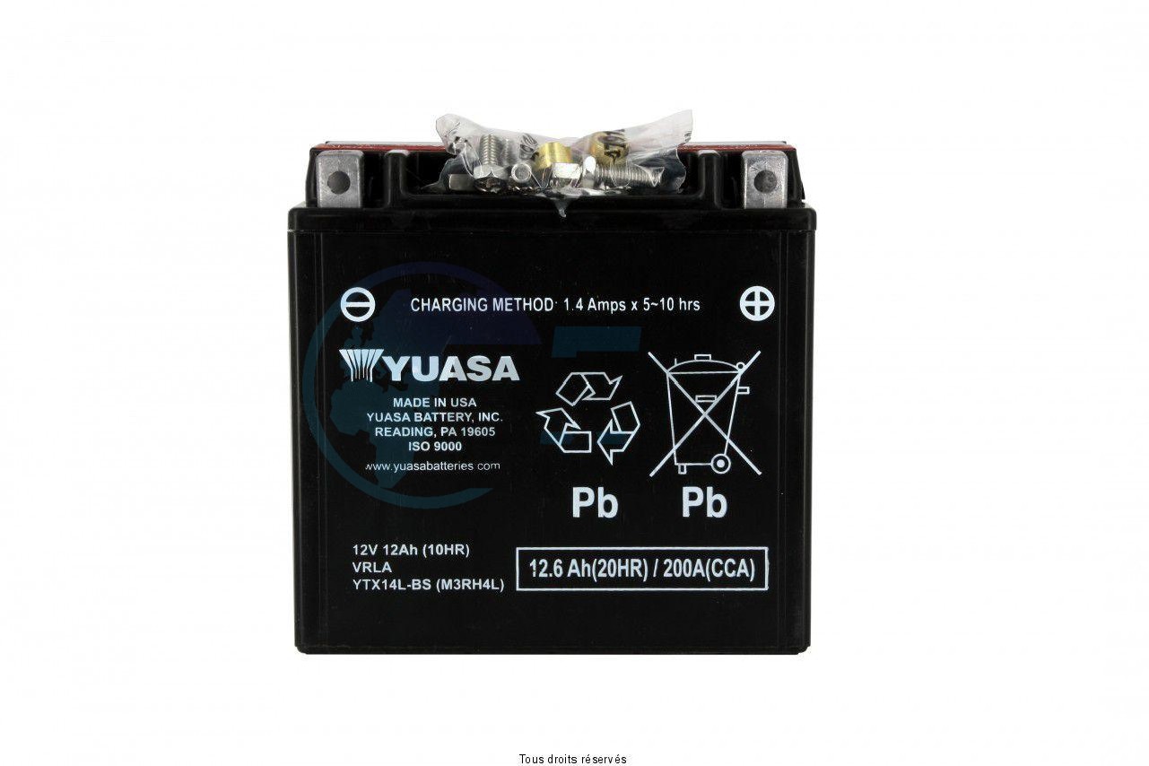 Product image: Yuasa - 812138 - Battery Ytx14l-bs L 150mm  W 87mm  H 147mm 12v 12ah  1