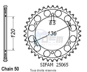 Product image: Sifam - 25065CZ38 - Chain wheel rear Rd 500 Lc 84-85   Type 530/Z38 