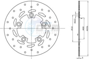 Product image: Sifam - DIS1370 - Brake Disc DIS1370 Ã˜226mm 