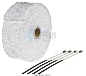 Product image: Sifam - BTE100B - Exhaust Thermal band. 10M White + 4 Fixations Width: 50mm - Ep: 1,5mm 