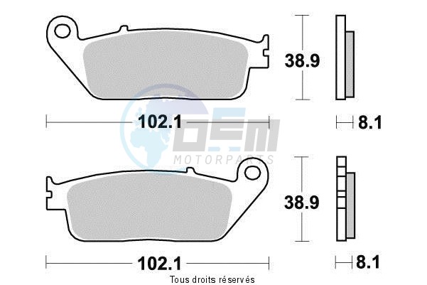 Product image: Sifam - S1071N - Brake Pad Sifam Sinter Metal   S1071N  1