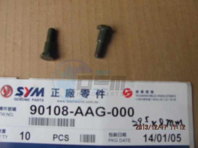 Product image: Sym - 90108-AAG-000 - SIDE STAND PIVOT SCREW BOLT  0