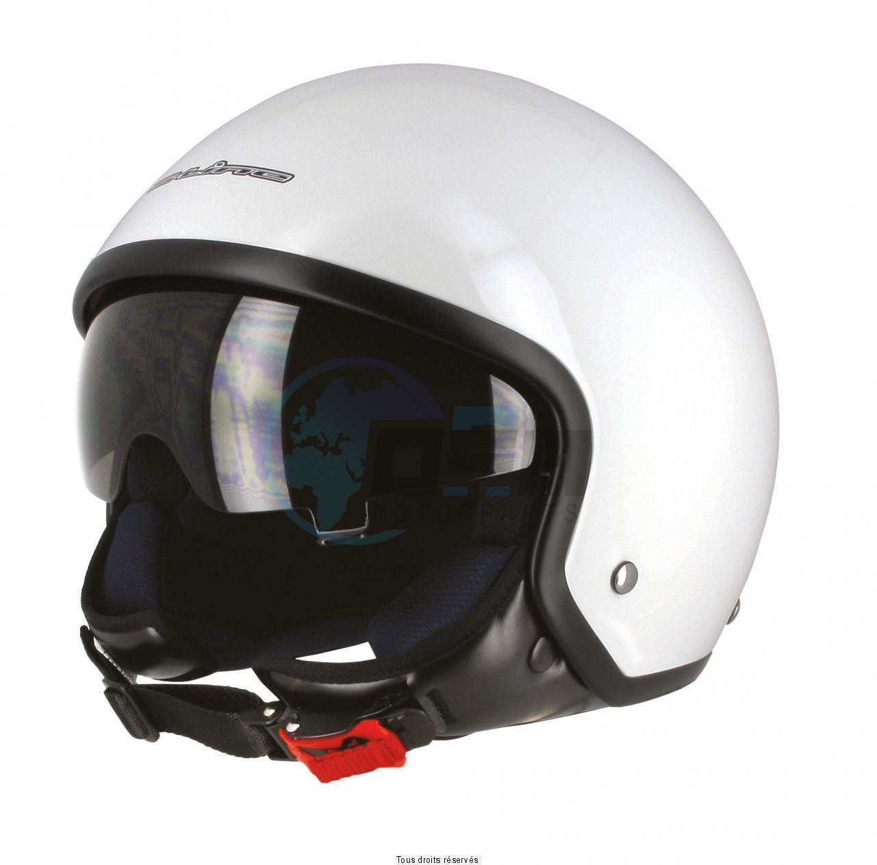 Product image: S-Line - AVJET171 - Jet Helmet S701 White Brilliant XS Visor Smoke    0