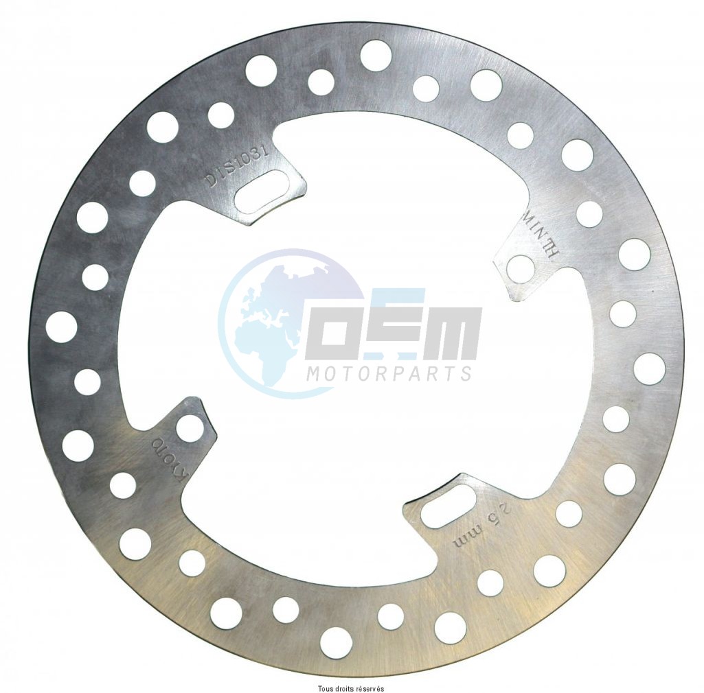 Product image: Sifam - DIS1031 - Brake Disc Honda  Ø240x134x118  Mounting holes 4xØ10,2    1