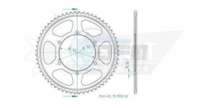 Product image: Esjot - 50-15082-60 - Chainwheel Steel Aprilia - 428 - 60 Teeth- Equal to JTR25 - Made in Germany 