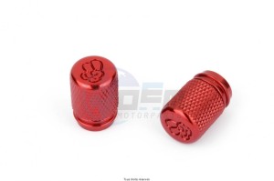 Product image: Kyoto - KP122 - Tyre Valve Cap Rond Color Red for 1 pair 