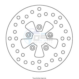 Product image: Sifam - DIS1081 - Brake Disc Italjet  Ø174x86x66  Mounting holes 5xØ6,5 Disk Thickness 4 