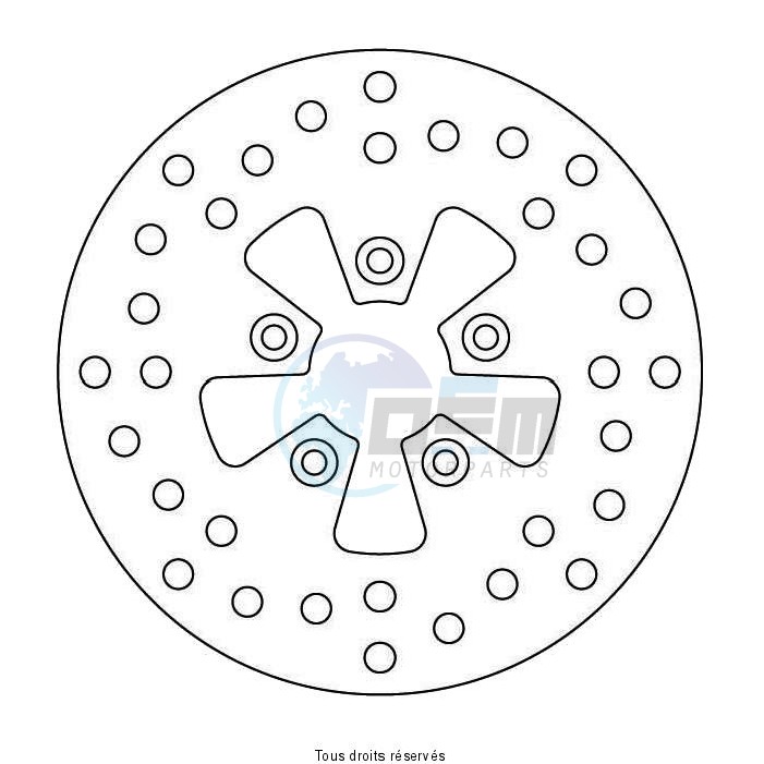 Product image: Sifam - DIS1081 - Brake Disc Italjet  Ø174x86x66  Mounting holes 5xØ6,5 Disk Thickness 4  0