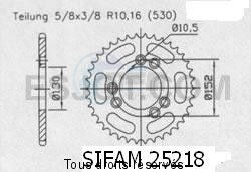 Product image: Sifam - 25218CZ41 - Chain wheel rear Cagiva 1000 Navigator   Type 530/Z41 
