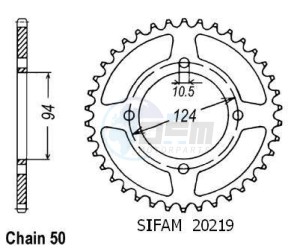 Product image: Esjot - 50-35017-37 - Chainwheel Steel Honda - 530 - 37 Teeth -  Identical to JTR282 - Made in Germany 