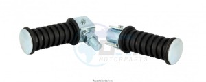 Product image: Kyoto - REPOS51 - Footrest Round - Bolt Mounted Ø12mm With Rubber padding 