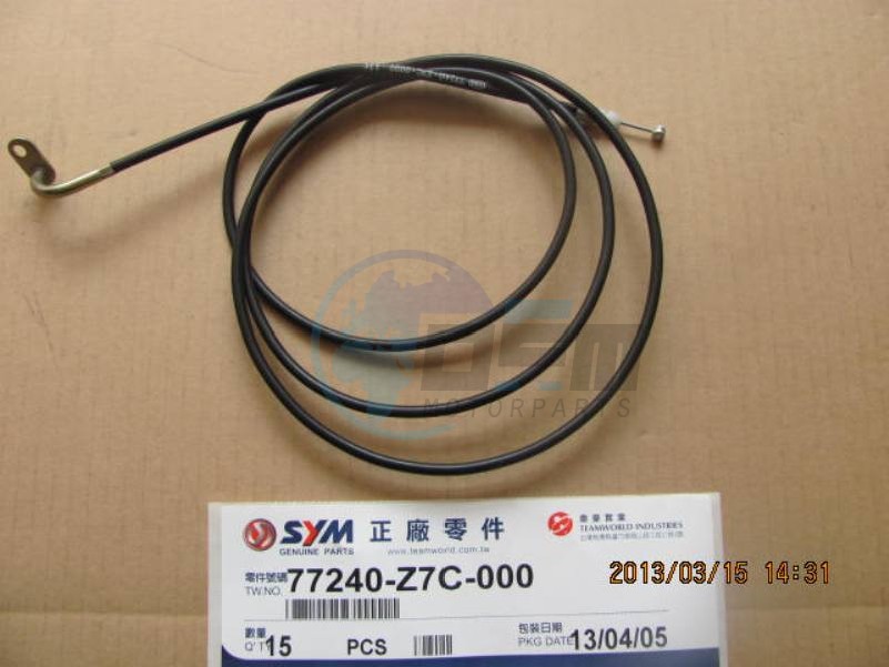 Product image: Sym - 77240-Z4A-000 - KABEL BUDDYSEATSLOT  1