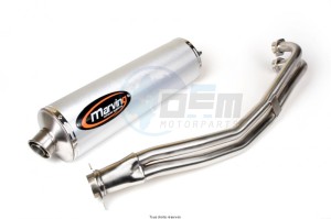 Product image: Marving - 01ALY45EU - Exhaust SUPERLINE T-MAX 500 Complete exhaust pipe  Approvede Exhaust Damper Big Oval Alu 