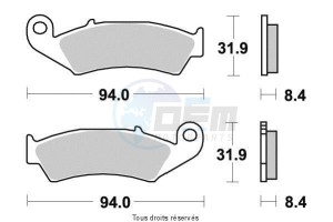 Product image: Kyoto - S1039B - Brake Pad Kyoto Semi-Metal   S1039B 