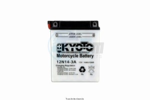 Product image: Kyoto - 712143 - Battery 12n14-3a L 135mm  W 91mm  H 167mm 12v 14ah Acid 0,8l 