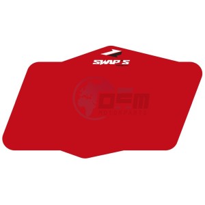 Product image: Swaps - PLQSWR - Front Number Plate Red 