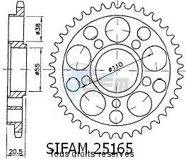 Product image: Esjot - 25165ECZ36 - Chain wheel rear Ducati 916/996 Strada 5 holes with Hub Type 525/Z36  0
