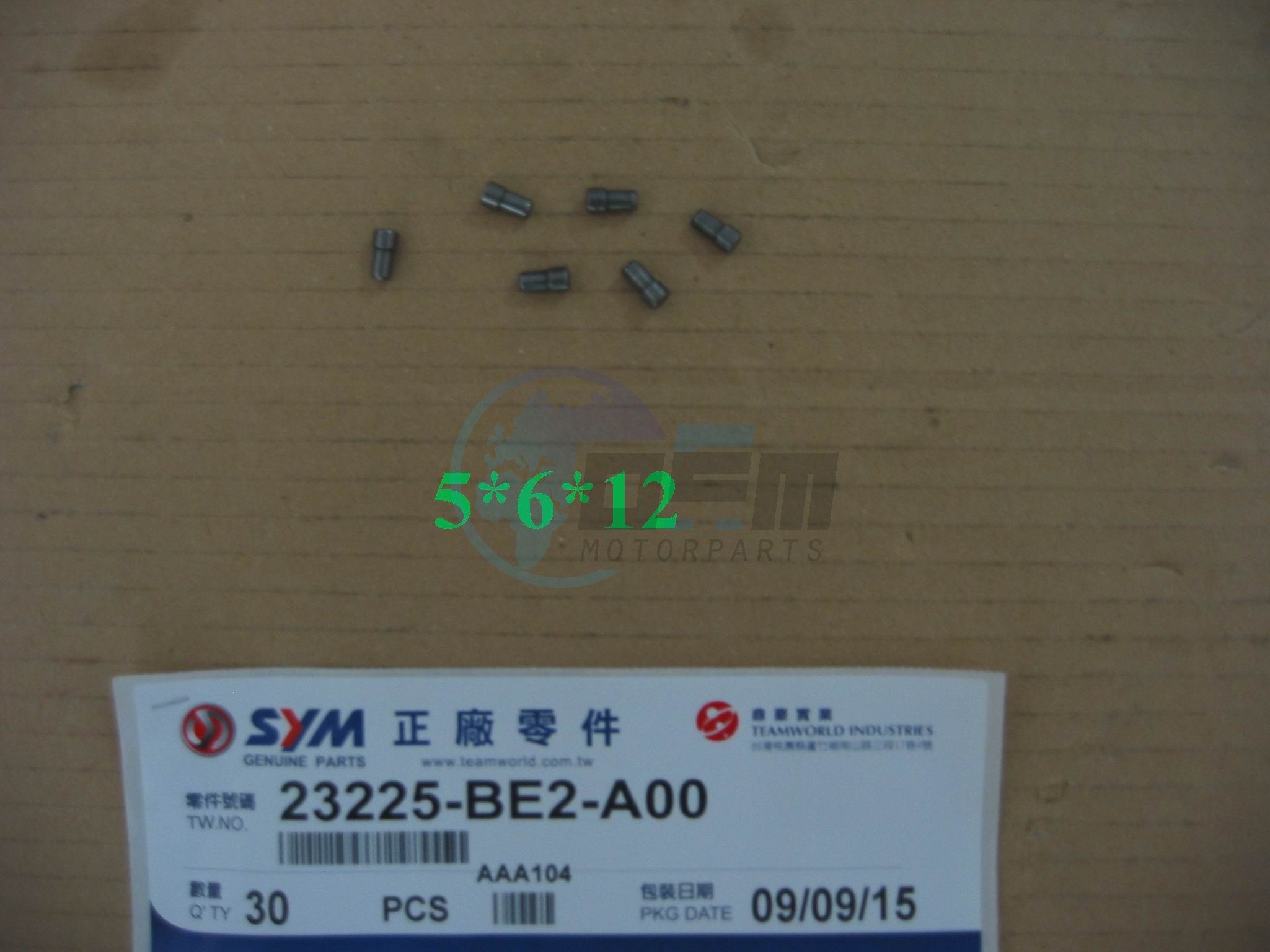 Product image: Sym - 23225-BE2-A00 - ROLLER GUIDE PIN RKGC8  1