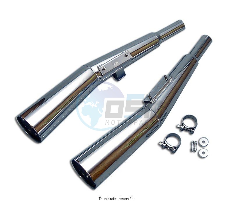 Product image: Marving - 01H2001 - Silencer  MASTER CB750F/900F Approved - Sold as 1 pair Chrome   0
