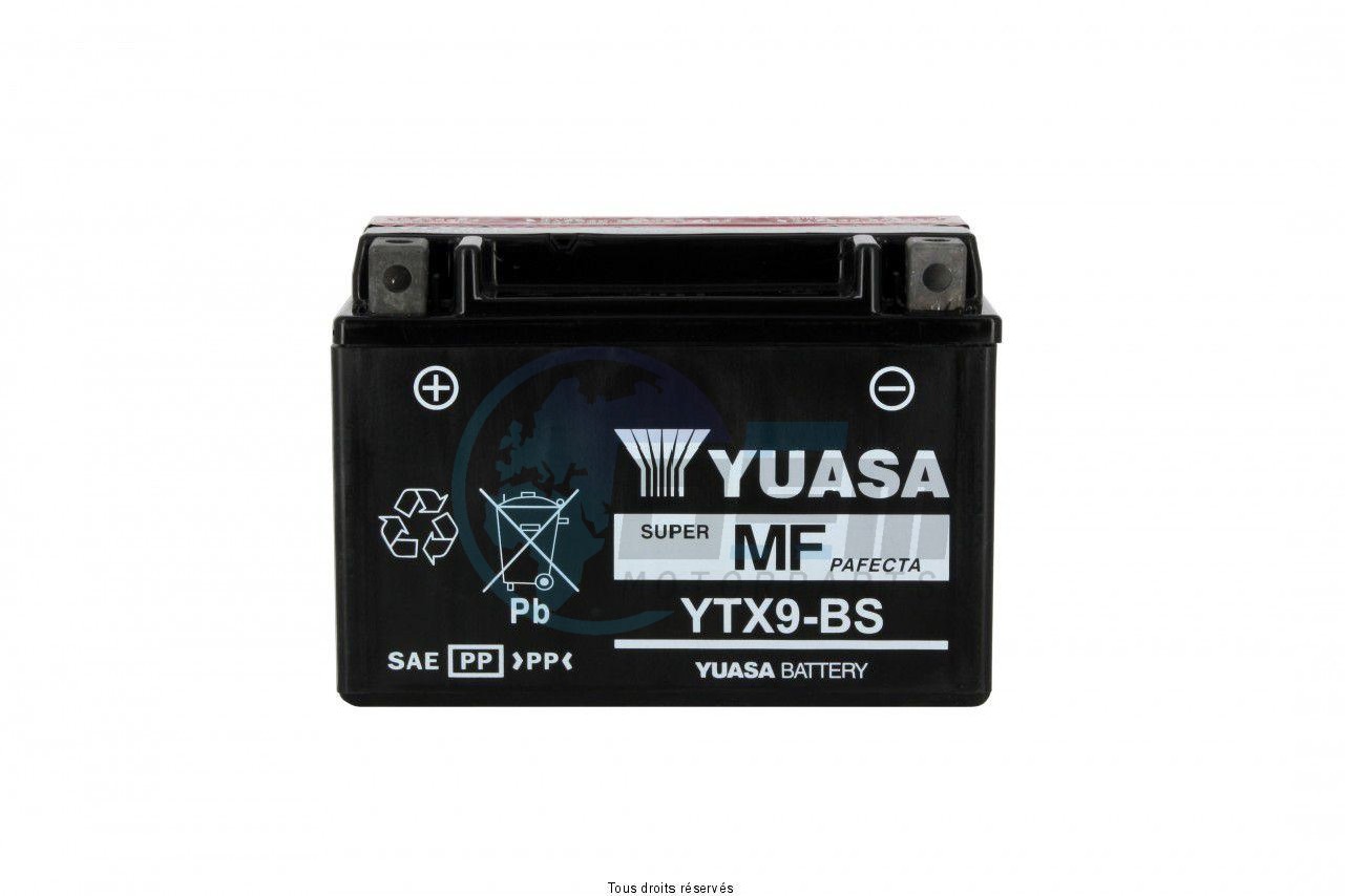 Product image: Yuasa - 812090 - Battery Ytx9-bs L 150mm  W 87mm  H 105mm 12v 8ah  1