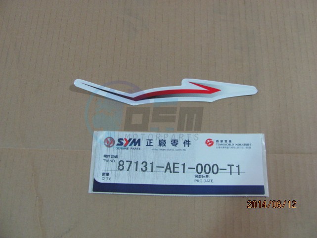 Product image: Sym - 87131-AE1-000-T1 - FR.FENDER R. STRIPE  0