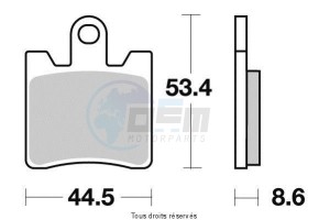 Product image: Kyoto - S1353 - Brake Pad Kyoto Semi-Metal for 1 Brakes PRENDRE 2 BOITES 2 Plaquettes par Boîte 