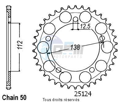 Product image: Sifam - 25124CZ39 - Chain wheel rear Cb 1300 F 03-   Type 530/Z39  0