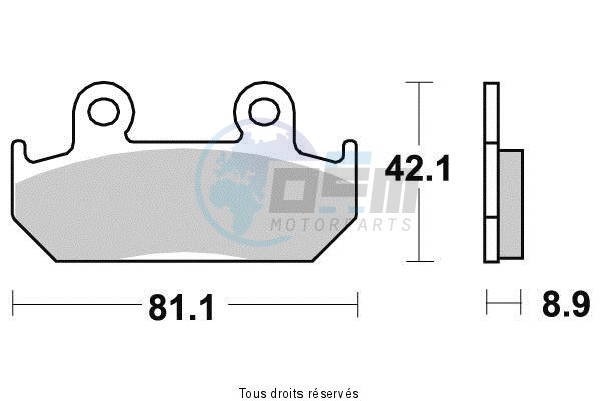 Product image: Kyoto - S1051 - Brake Pad Kyoto Semi-Metal   S1051  1