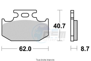 Product image: Vesrah - VD432JL - Brake Pad Vesrah Sinter Metal      VD432JL 