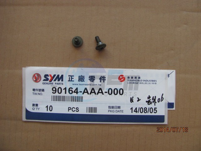 Product image: Sym - 90164-AAA-000 - SPECIAL SCREW 6MM  0