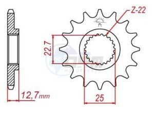 Product image: Esjot - 50-32086-11 - Sprocket Polaris - 520 - 11 Teeth -  Identical to JTF3221 - Made in Germany 