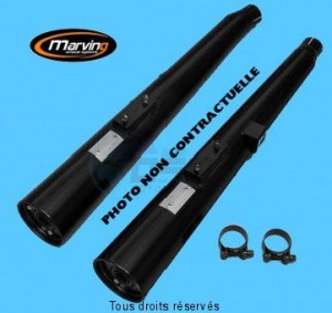 Product image: Marving - 01S2038NC - Silencer  MARVI GSX 400 F Approved - Sold as 1 pair Black  