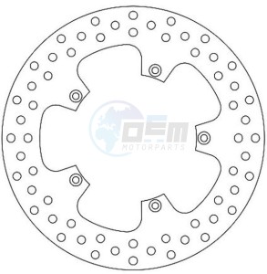 Product image: Ferodo - FMD0168R - Brake disc fixed PIAGGIO - Approval TÜV 