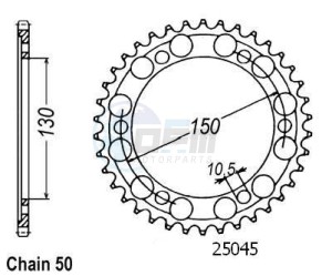 Product image: Esjot - 50-35016-38 - Chainwheel Steel Yamaha - 530 - 38 Teeth -  Identical to JTR859 - Made in Germany 