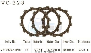 Product image: Kyoto - VC328 - Clutch Plate kit complete Ts 50 Er 79-82   
