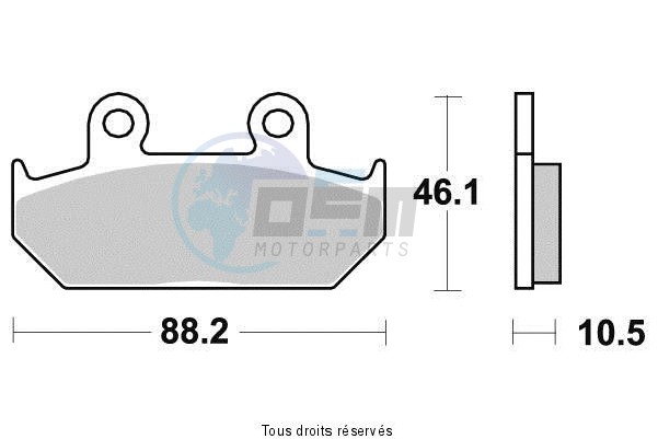 Product image: Kyoto - S1005B - Brake Pad Kyoto Semi-Metal   S1005B  1