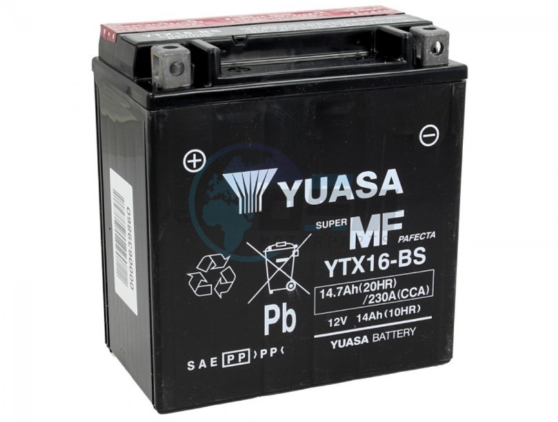 Product image: Gilera - 639860 - Yuasa battery YTX16-BS  0