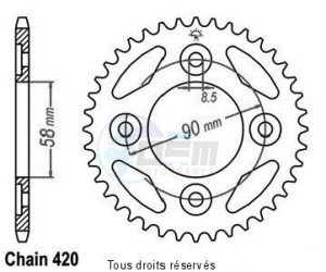 Product image: Sifam - 25259CZ35 - Chain wheel rear Anf 125 Innova 03-   Type 420/Z35 