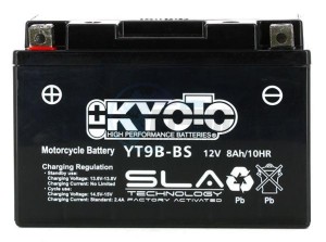 Product image: Kyoto - 512096 - Battery  YT9B-BS SLA-AGM - Without Acid. Ready to Use 
