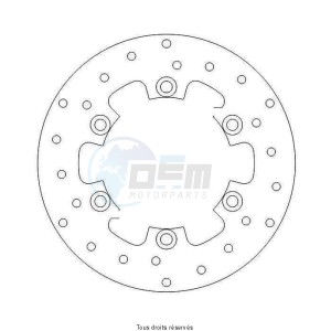 Product image: Sifam - DIS1076 - Brake Disc Husqvarna Ø220x130x112  Mounting holes 6xØ9,6 Disk Thickness 4 