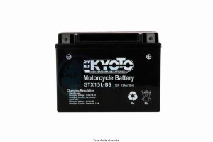 Product image: Kyoto - 712164 - Battery Ytx15l-bs - Ss Entr. Acid L 175mm  W 87mm  H 130mm 12v 13ah Acid 0,72l 
