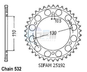 Product image: Esjot - 50-27007-48 - Chainwheel Steel Yamaha - 532 - 48 Teeth- Equal to JTR1875 - Made in Germany 