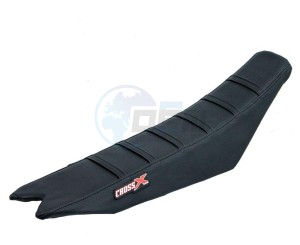 Product image: Crossx - M911-3BBB - Saddle Cover BETA RR-RS 20-2012 TOP BLACK- SIDE BLACK-STRIPES BLACK (M911-3BBB) 