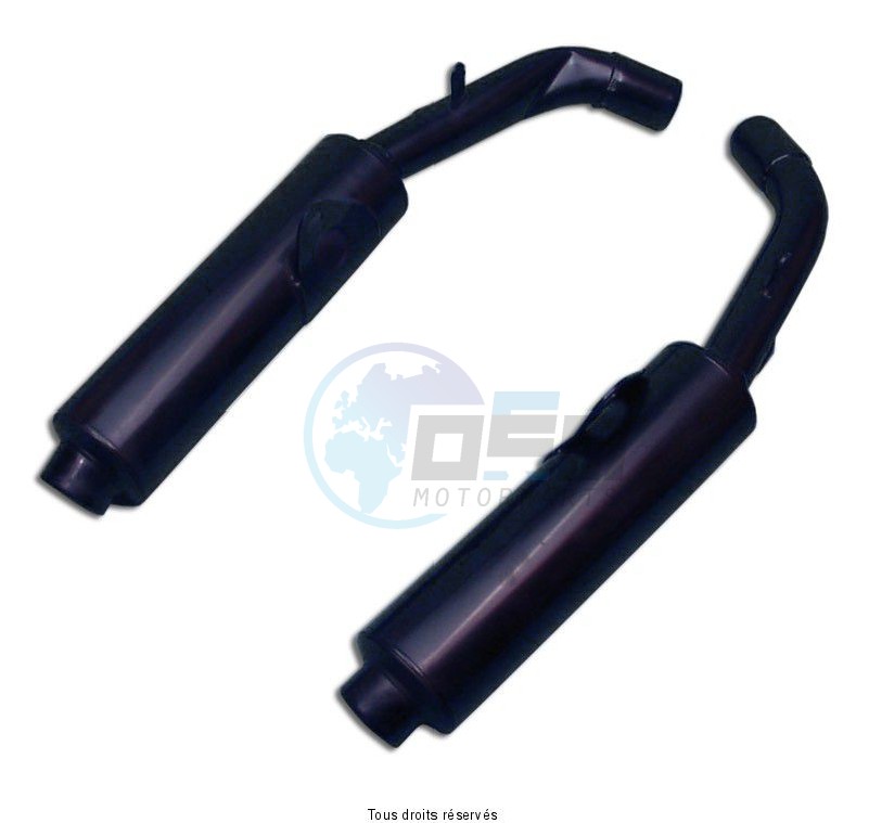 Product image: Marving - 01H2089 - Silencer  Rond CBR 1000 F 86/88 Approved - Sold as 1 pair Ronds Ø100 Black   0