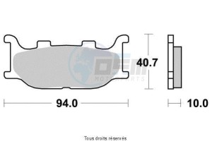 Product image: Vesrah - VD260JL - Brake Pad Vesrah Sinter Metal      VD260JL 