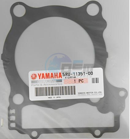 Product image: Yamaha - 5RU113510000 - GASKET, CYLINDER  0