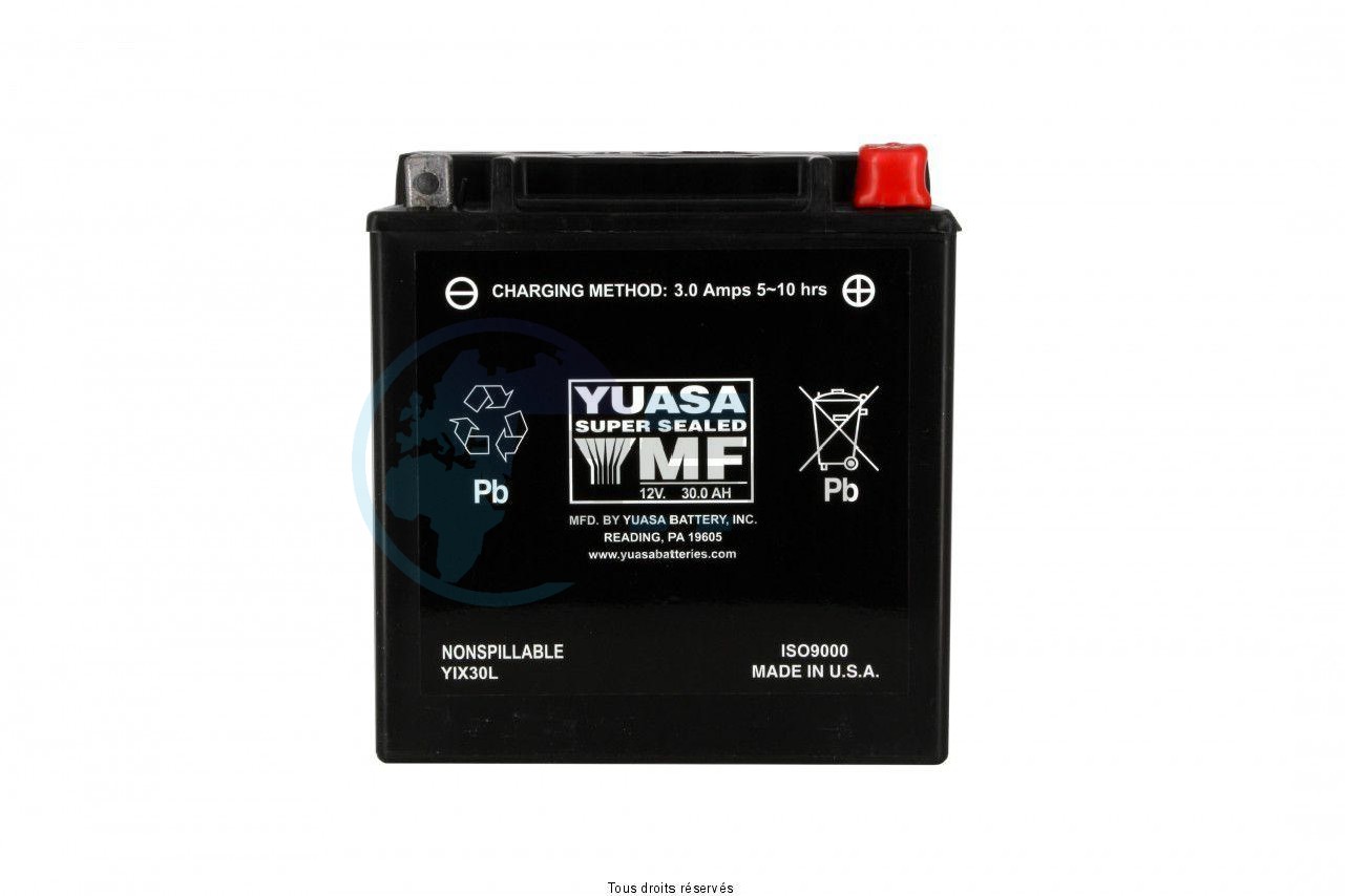 Product image: Yuasa - 812343 - Battery Yix30l L 166mm  W  126mm  H 175mm 12v 30ah  1