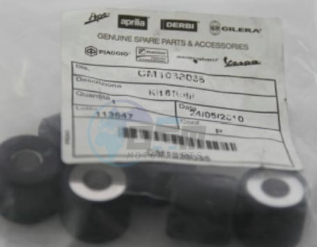 Product image: Piaggio - CM1038035 - ROLLERS SET, MOVABLE DRIVE 8.5 G  1