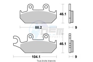 Product image: Vesrah - VD252/2JL - Brake Pad Vesrah Sinter Metal      VD252/2JL 